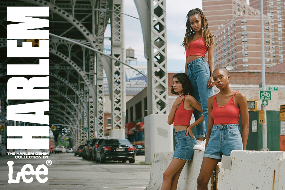 girls wearing lee jeans harlem denim collection of shorts jeans and skirts