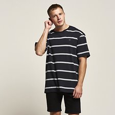Image of Lee Jeans Australia Black   ALTOS OVERSIZE TEE BLACK STRIPE