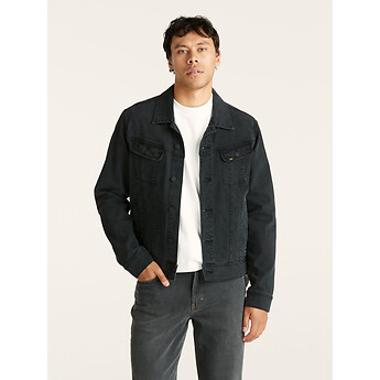 lee black denim jacket mens