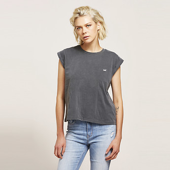Image of Lee Jeans Australia Washed Grey NO BRAINER TEE WASHED GREY