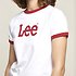 Image of Lee Jeans Australia White / Red RAGLAN RINGER LOGO TEE WHITE / RED