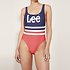 Image of Lee Jeans Australia Navy STRIPE LOGO ONE PIECE NAVY