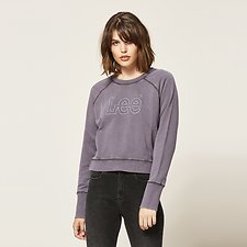Image of Lee Jeans Australia Aubergine DART OUT LOGO CREW BURNT AUBERGINE