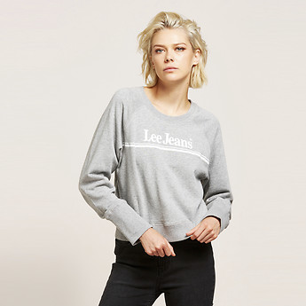 Image of Lee 70S DART OUT CREW GREY MARLE