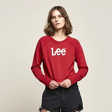 Image of Lee Jeans Australia 80s Red MIDWAY DART OUT CREW 80S RED