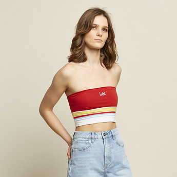 Image of Lee Jeans Australia Red Stripe MIA BANDEAU RED STRIPE