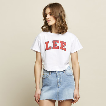 Image of Lee Jeans Australia White COLLEGE CROP SCOOP WHITE
