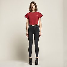 Image of Lee Jeans Australia Onyx Black HIGH LICKS CROP ONYX